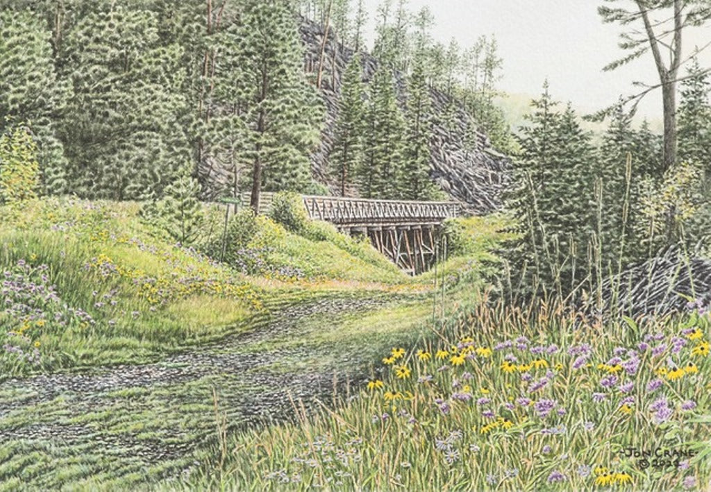 Custom Art Tote Bag - Basin Creek Trail - Nature Art Painting on