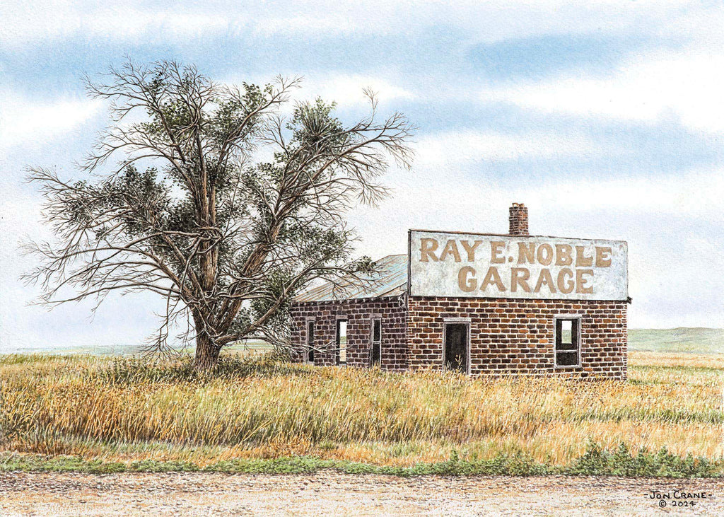 RAY NOBLE GARAGE by Jon Crane -- Fine Art Watercolors