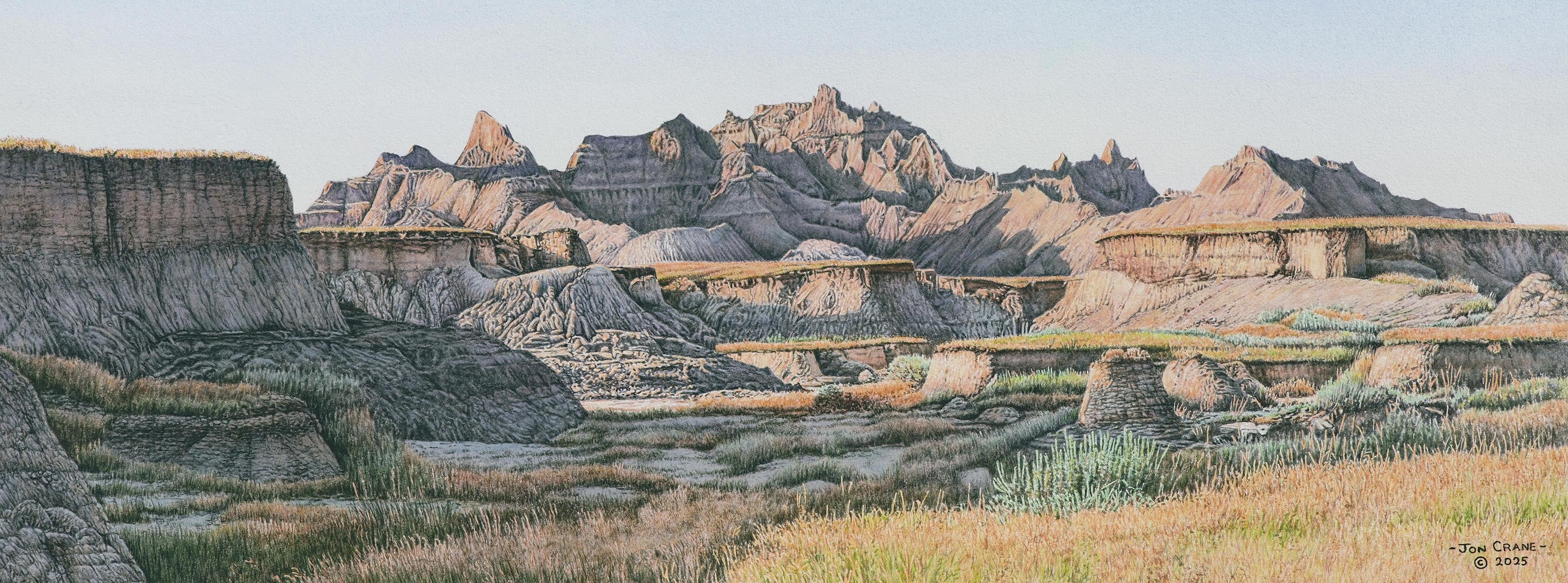 WHERE SPIRITS STILL ROAM by Jon Crane -- Fine Art Watercolor