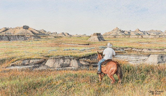 WILDERNESS RIDER by Jon Crane -- Fine Art Watercolors