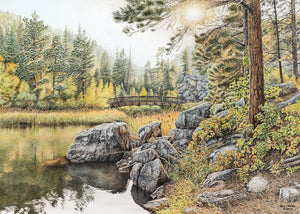 A PAUSE FOR REST AND REFLECTION by Jon Crane -- Fine Art Watercolors