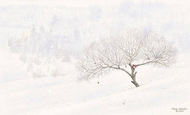 GRANDPA'S APPLE TREE by Jon Crane -- Fine Art Watercolors