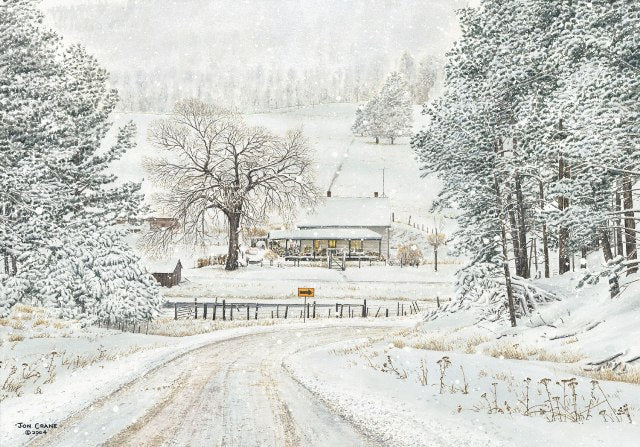 HOME FOR CHRISTMAS by Jon Crane -- Fine Art Watercolors
