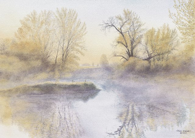 MISTY RIVER by Jon Crane -- Fine Art Watercolors