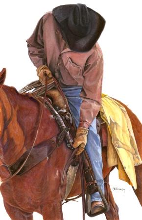RIDE TO RATON by JK Dooley---Cowboy Art/Watercolor/Original