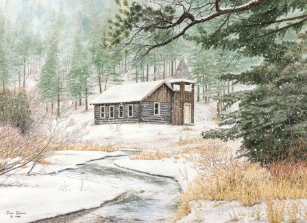 SNOWY SANCTUARY by Jon Crane -- Fine Art Watercolors