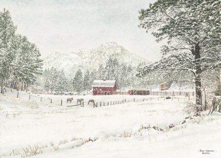SNOWY HIDEAWAY by Jon Crane -- Fine Art Watercolors