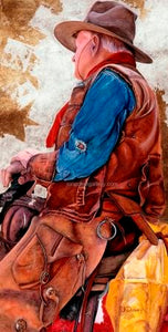 TALL IN A SADDLE by JK Dooley---Cowboy Art/Watercolor/Original