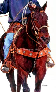 WORKIN' IT by JK Dooley---Cowboy Art/Watercolor/Original
