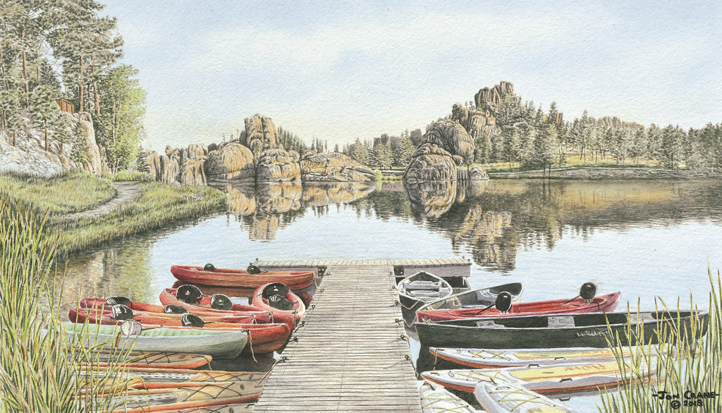 SYLVAN LAKE YACHT CLUB by Jon Crane -- Fine Art Watercolors